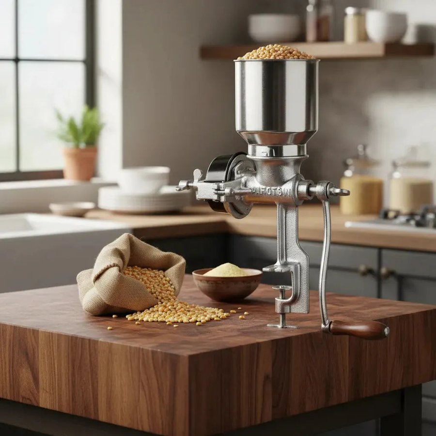 Molino manual metálico para maíz, café y arroz